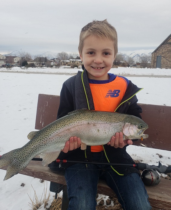 Rylee's 1st fish big fish - Winter 2018...