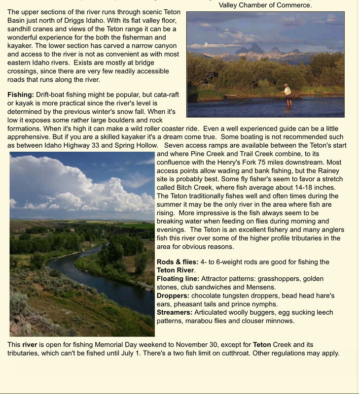 First time fly fisher visiting Driggs (Idaho) Visiting Driggs, Idaho