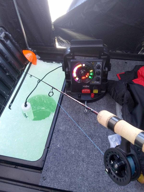 Nice and toasty inside with a heater. You can fish...