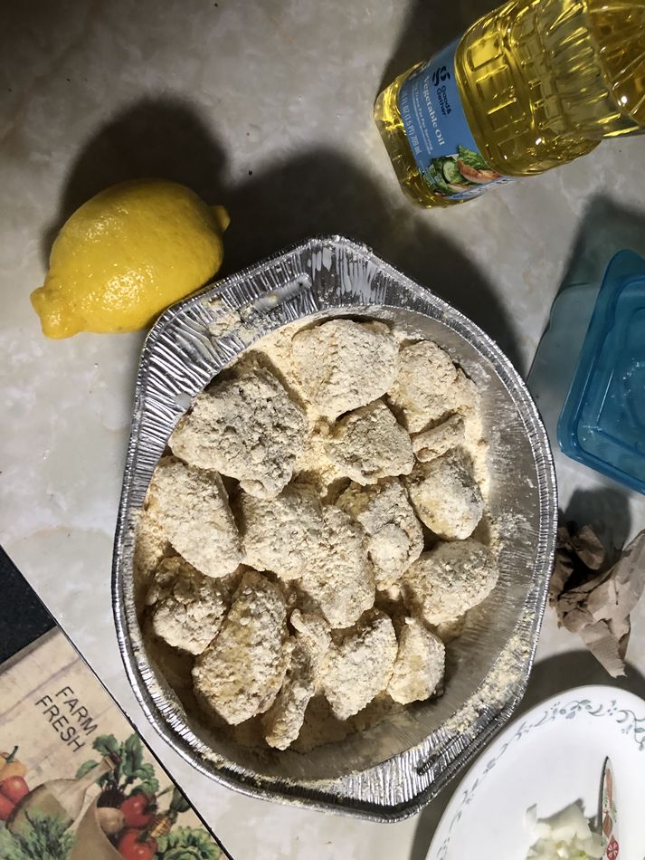 Last Night Fish Fry Lingcod was excellent. Onion Rings fries were in