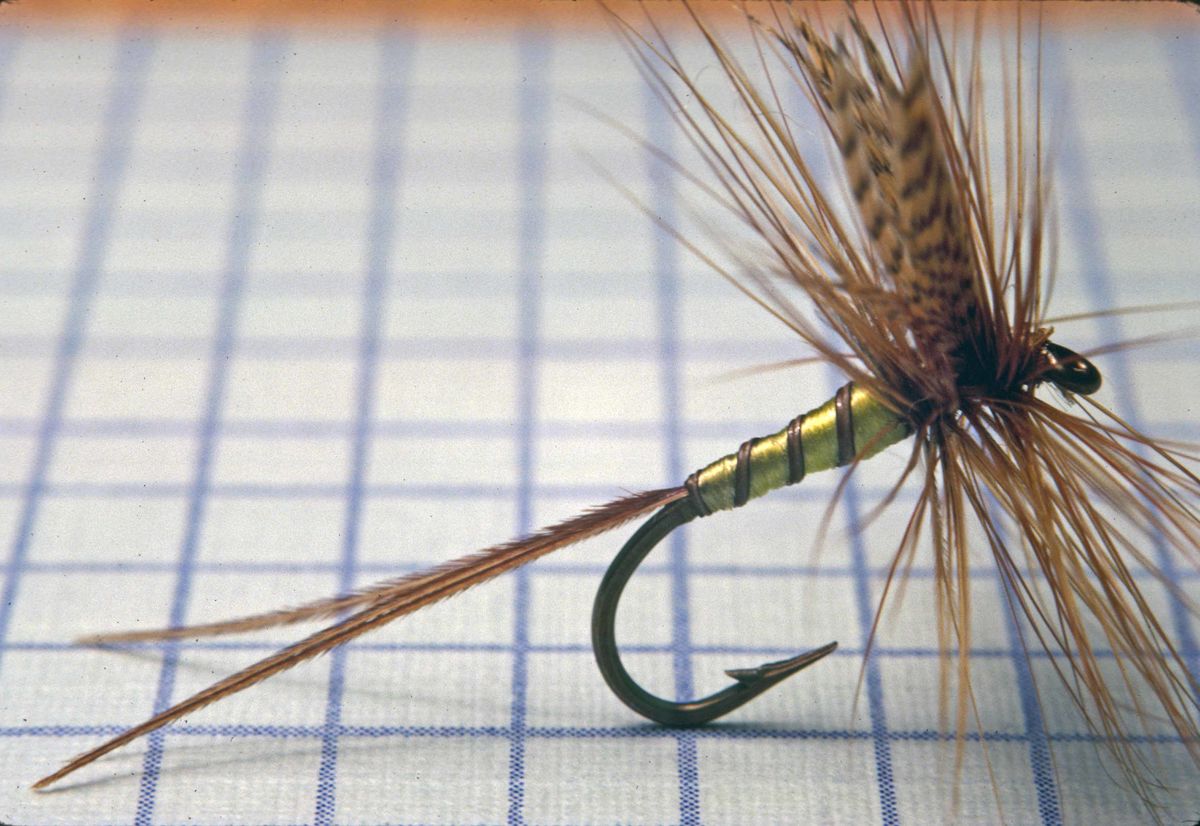 Size 14 dry fly coming off the tying vise... taken...