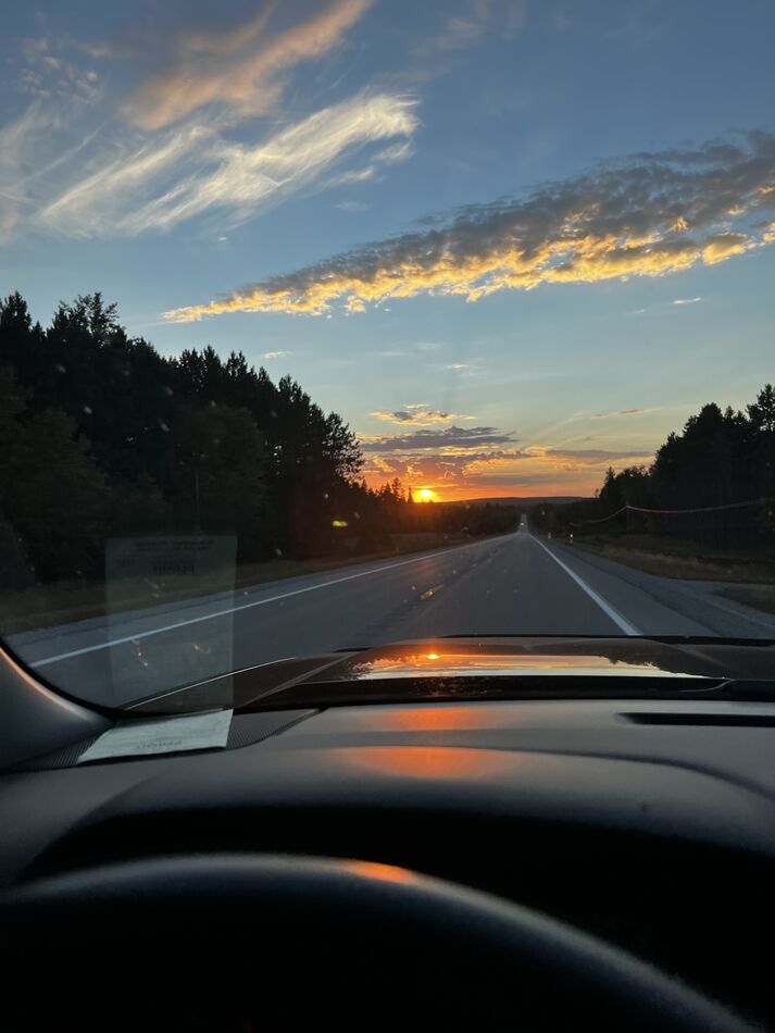 Sunset on ride home...