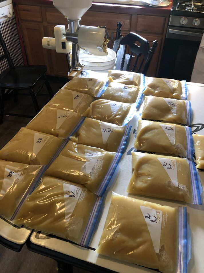 Apple sauce I got 18 quarts of apple sauce done yesterday and got