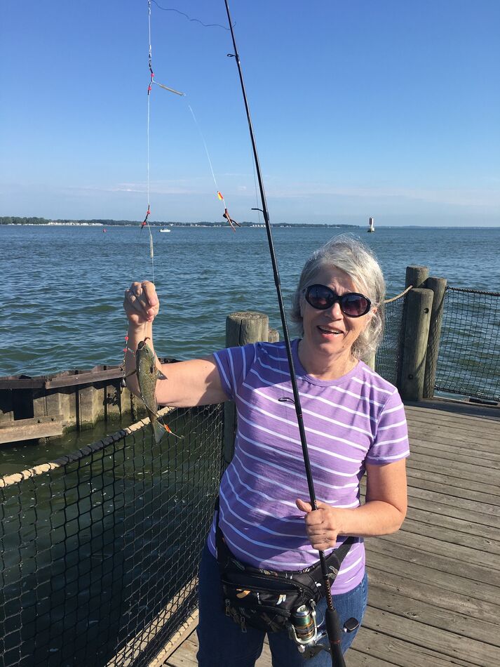 MIL caught a few gills.  She’s a great fishing par...