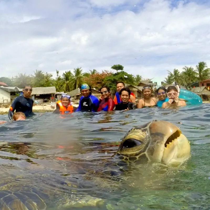 Photo bomb by a turtle, Really!!!!!!!!...