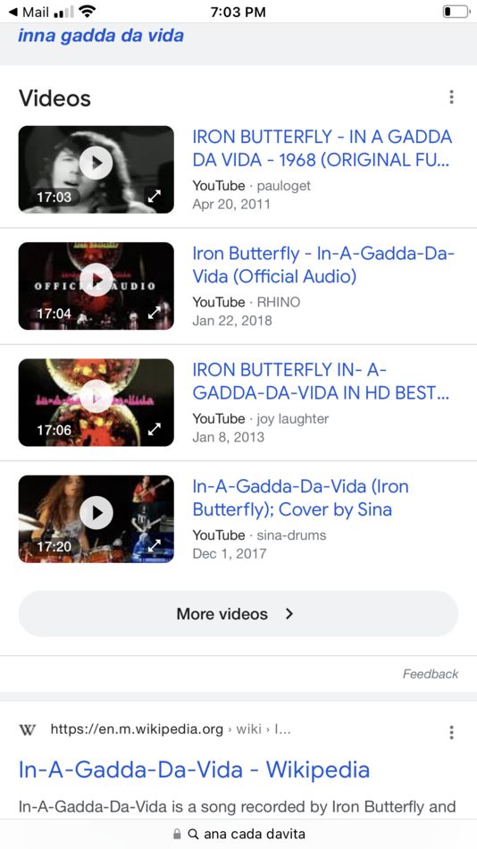 Iron Butterfly is what I meant🤦🏻‍♂️...