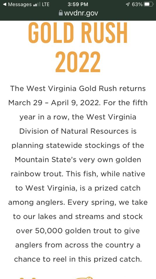 Wv Gold rush Hopefully I will get a tagged one this year. Last year I