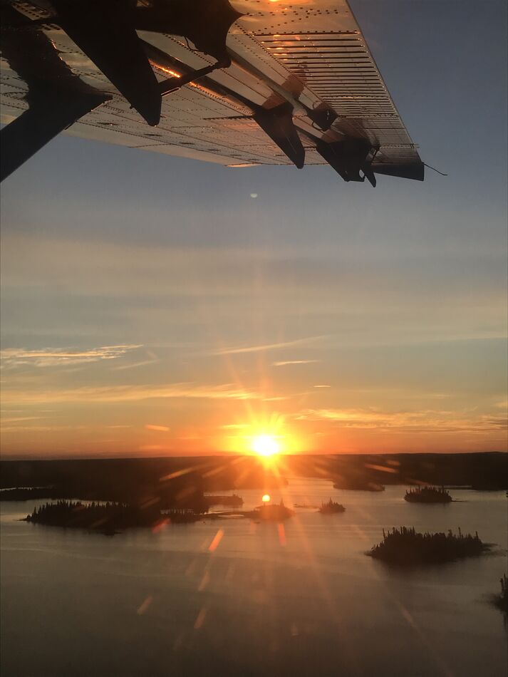 Sunrise on flight in...