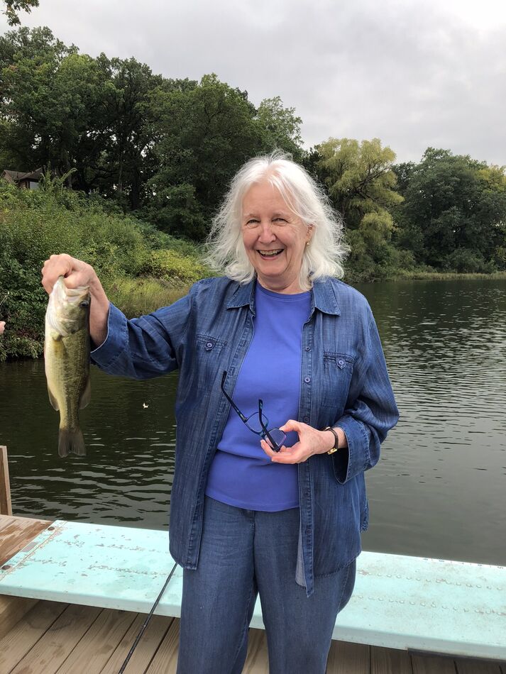 Or start em later - sis in law Lynne’s first catch...
