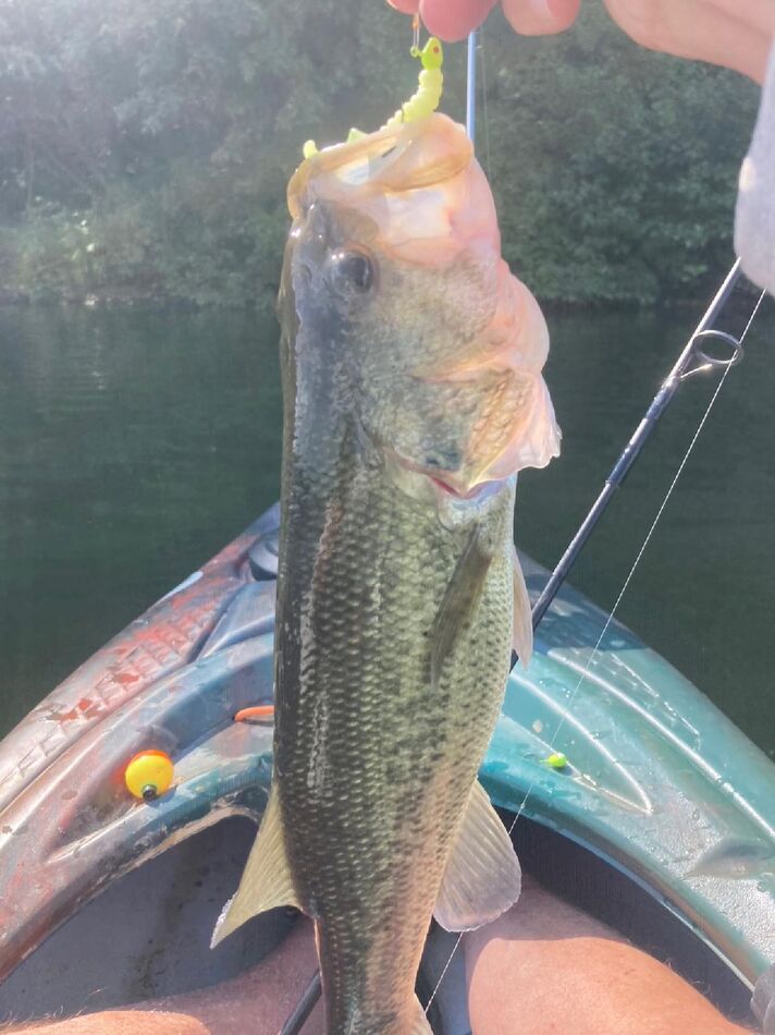 E J WPA On my kayak up at Lake Arthur. Tried froggng like Andy. Gave