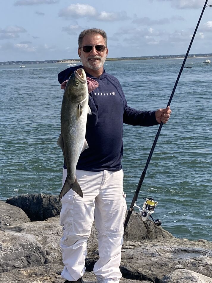 Big Blue Fish Smith Point Beach,Moriches Inlet,Long Island N.Y. The