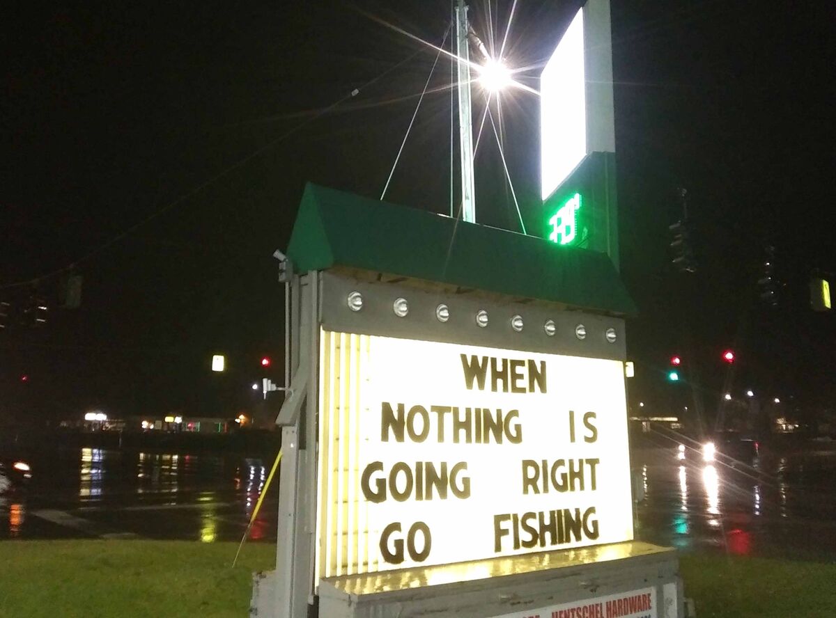 A fun message on the sign board at our local fuel ...