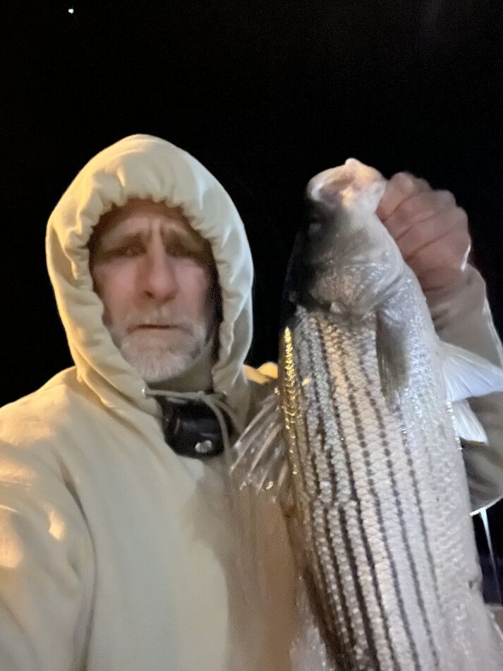Striper South Jersey Decided to drive 10 minutes to local fishing pier in Great EggHarbor Bay