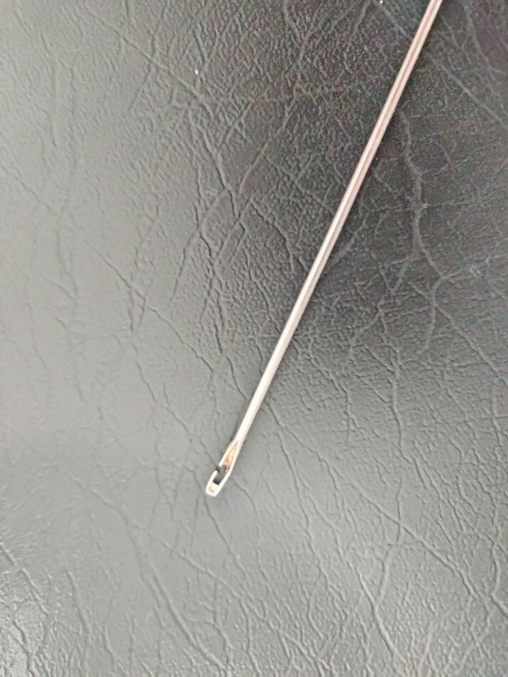 6" notched Morticians Needle...
