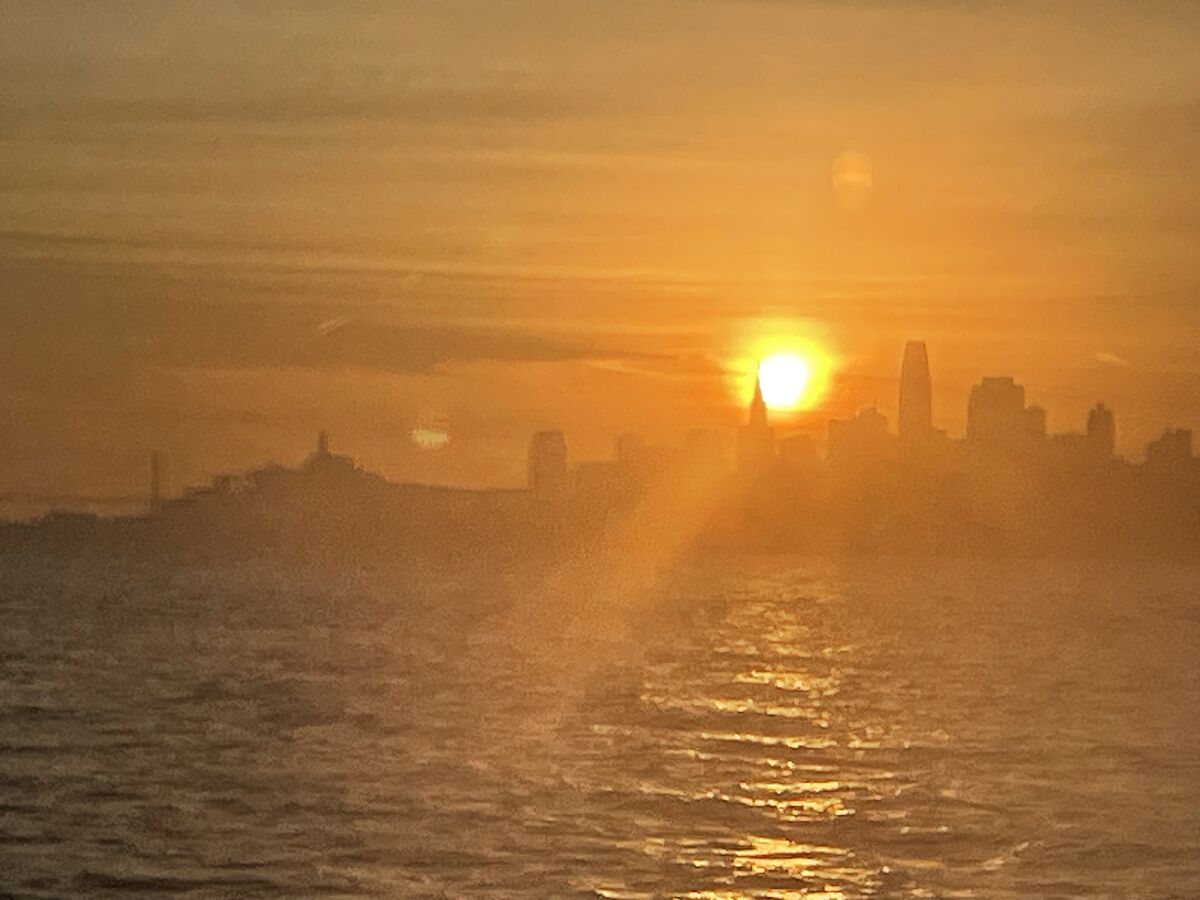 Sunrise over SF skyline...