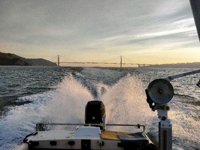 Golden Gate in our rear view...