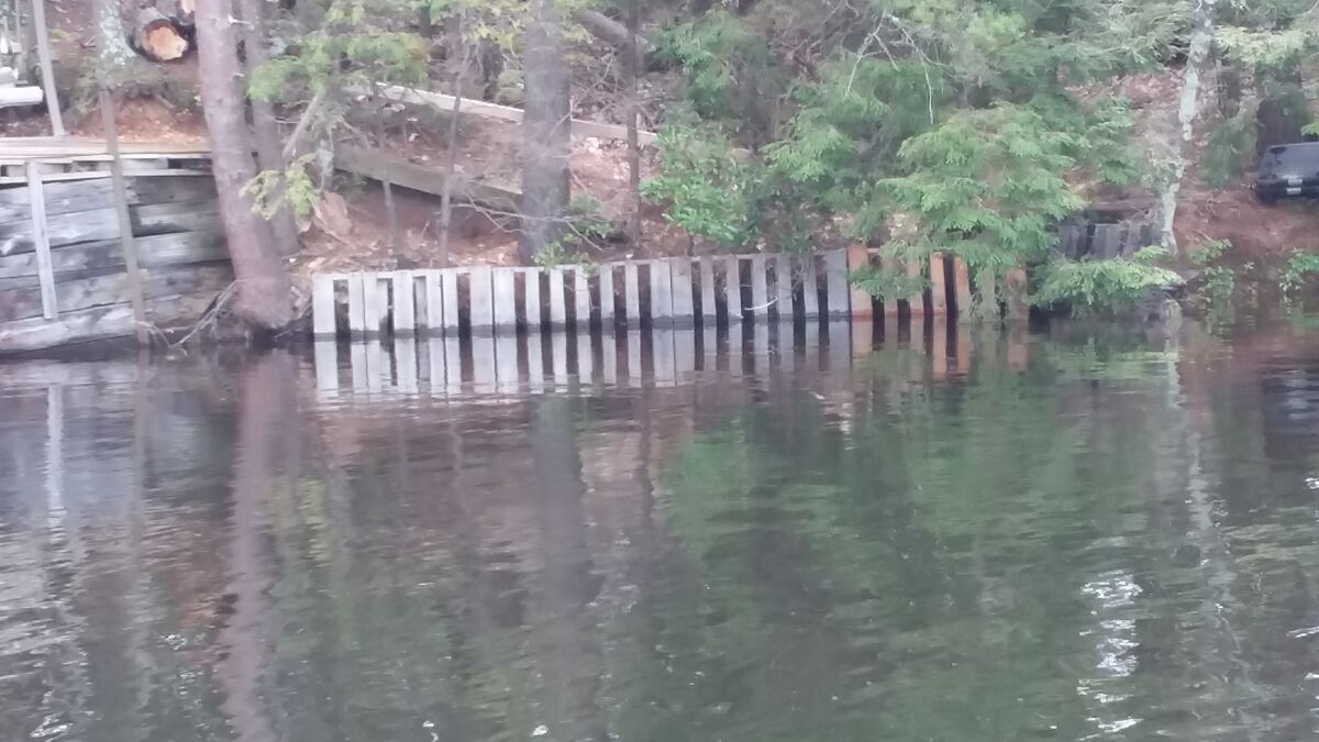 The pallet seawall that I've named "The gates of H...
