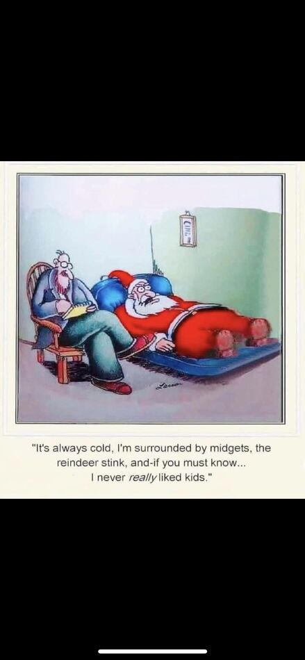 Where Santa goes after Christmas: Poor Santa😞...