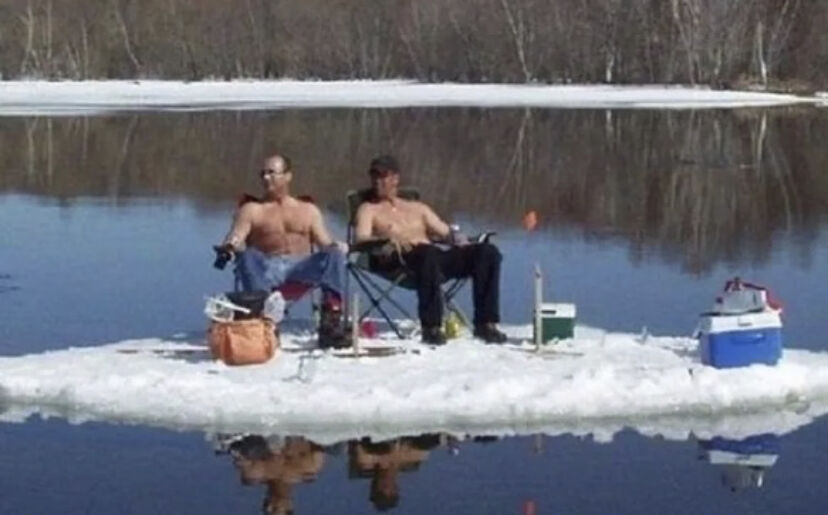 Ice fishing in central Indiana...