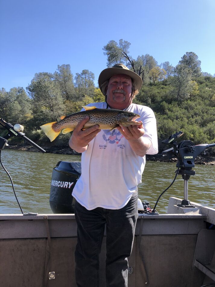 Fishing lake tulloch last week Water stained but still got 1 brown...