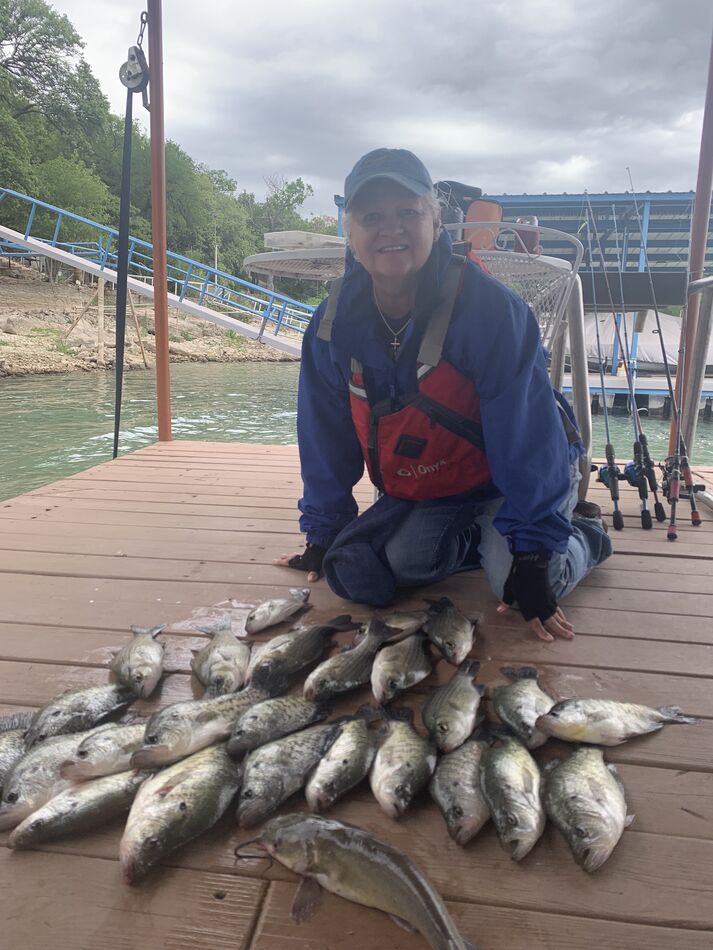 Lake Brownwood TX Crappie are biting although a few are under the