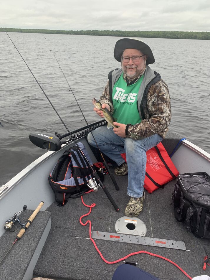 The other walleye caught also to small to keep...