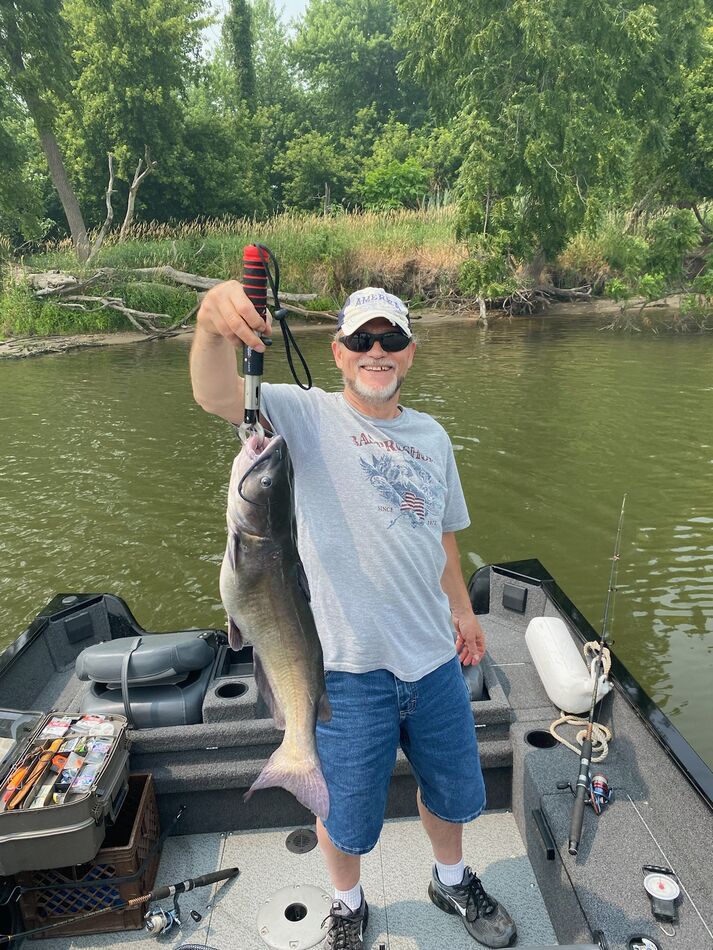 Illinois River fishing Great day on the Illinois River today. First fish was an 8 pound catfish