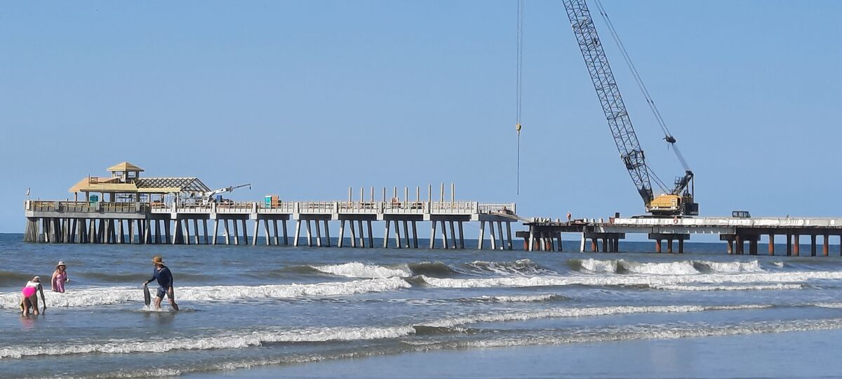 Seaview Fishing Poer Yesterday O fishing off Seaview Pier at North Topsail Beach. Sharks were