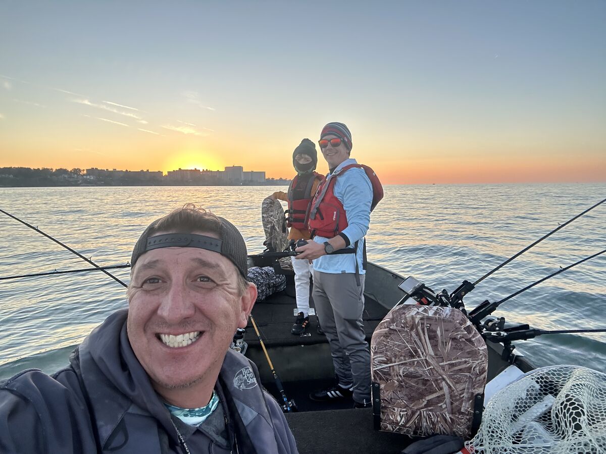 Day 2 Fall Brawl fishing Lake Erie Kyle and I coach soccer in the