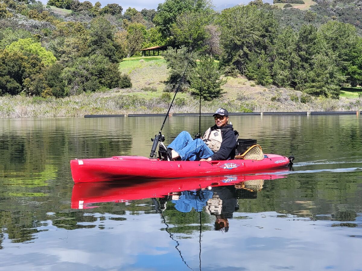 My brother's 2nd time on a kayak, ever!...