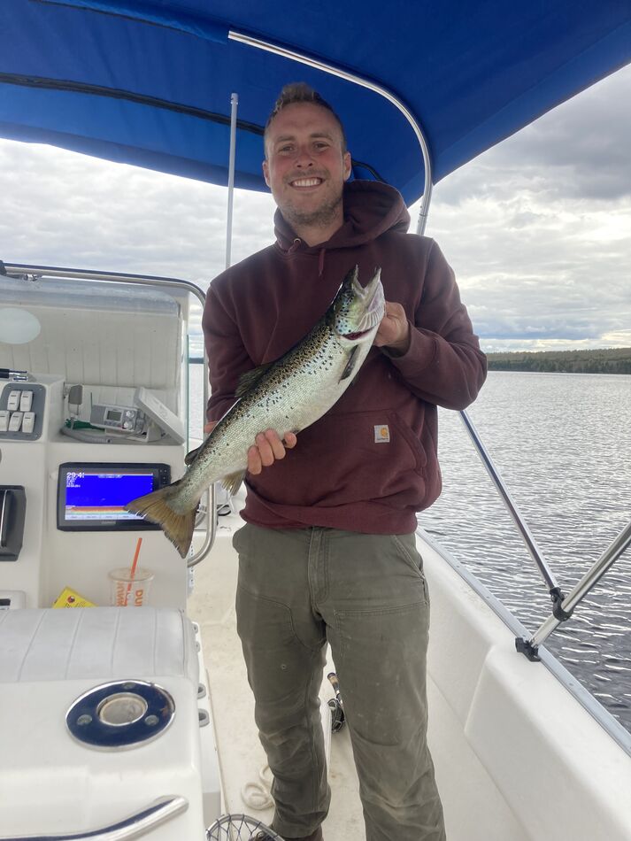 East Grand lake Orient, Me Nice salmon, lots of fun...