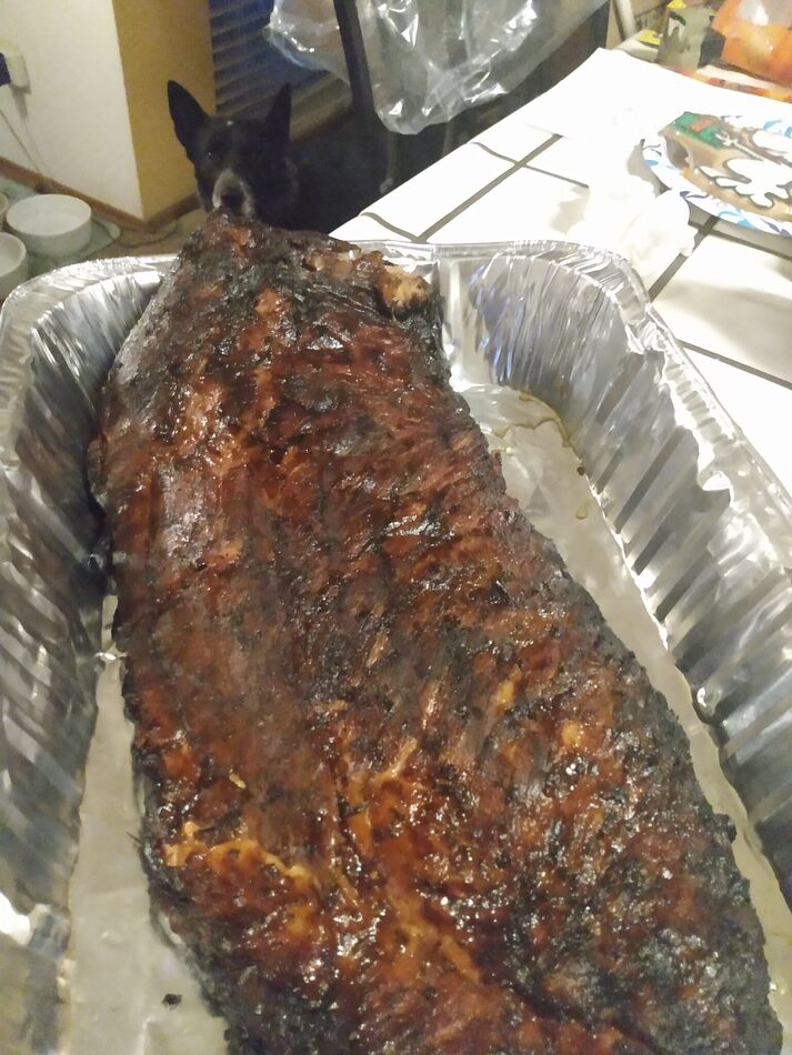 Deboned Rib Rack Dinner for tonites playoffs: BBQ Smoked Rack of Pork Ribs & Overnite ...